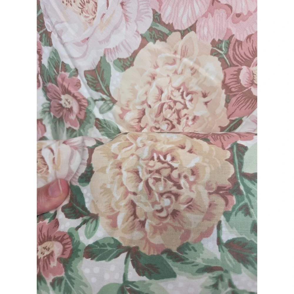 Vintage 80 90s Cottagecore Grandmillennial Floral Drapes Dots‎ Romantic Chintz